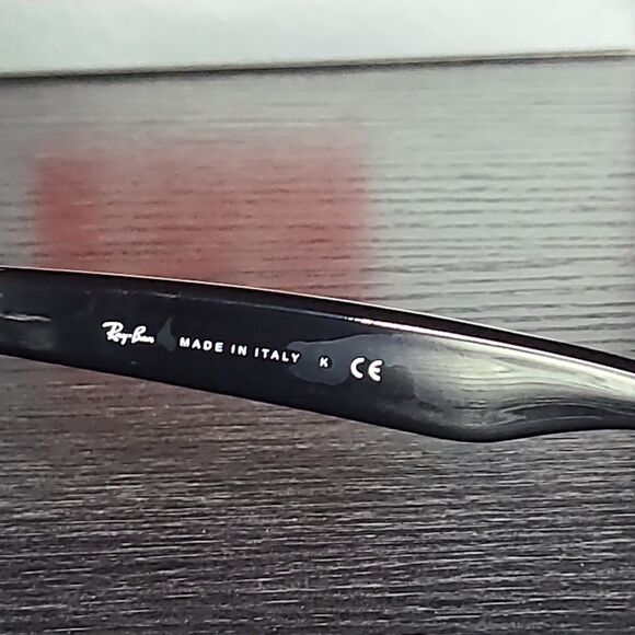 RAY BAN RB2132 901L 55[]18 145 3N GLOSSY BLACK G15 WAYFARERS SUNGLASSES OPEN BOX - Picture 6 of 9